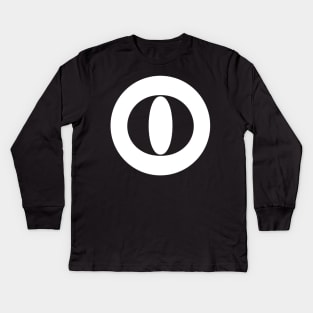 O (Letter Initial Monogram) Kids Long Sleeve T-Shirt